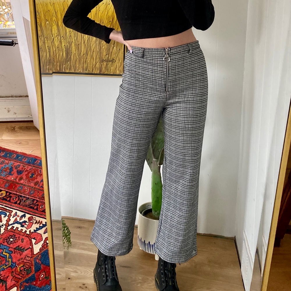 Plaid black white Wild Fable Bell Bottom target